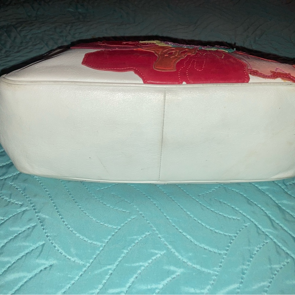 Coach Poppies for Peace White Bag with Multicolor Floral Design/LE/retired - Picture 2 of 16